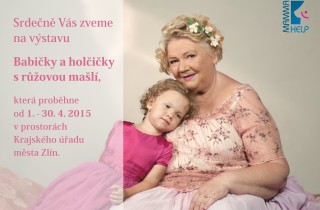 Pozvánka na výstavu Babičky a holčičky s růžovou mašlí